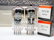 matched pair ECC81 RSD 12AT7 6201  Tube NEW in Box NIB Röhre Tube Valvola 02