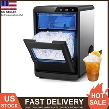 Nugget Ice Maker Countertop 44Lbs/24H Pebble Ice Maker Machine, Self Cleaning