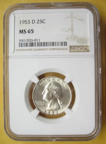 1953 D Washington Silver Quarter NGC MS 65 Take a Look