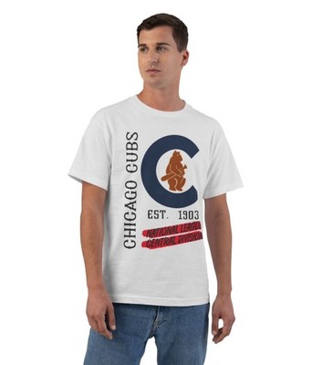 Vintage Style Logo Chicago Cubs Ash M-XL  T-Shirt