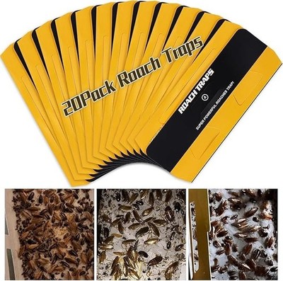 20 Pack Roach Sticky Glue Roach Traps for Indoor Pest Control