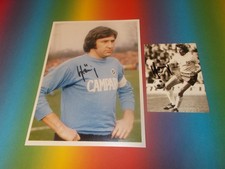 Franz-Josef Hönig HSV signed autograph on autograph 20x28 photo + postcard