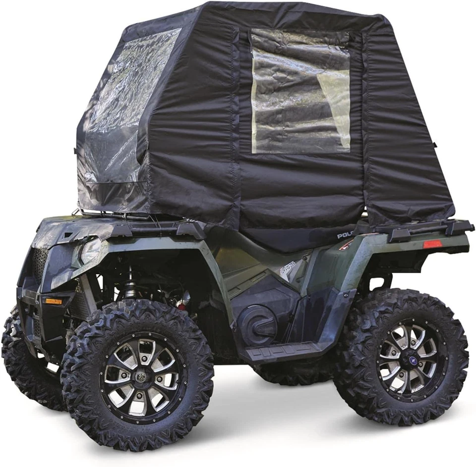 Nueva cubierta de cabina duradera para cabina ATV resistente al aire libre para todo tipo de clima negra Foto 2 de 4