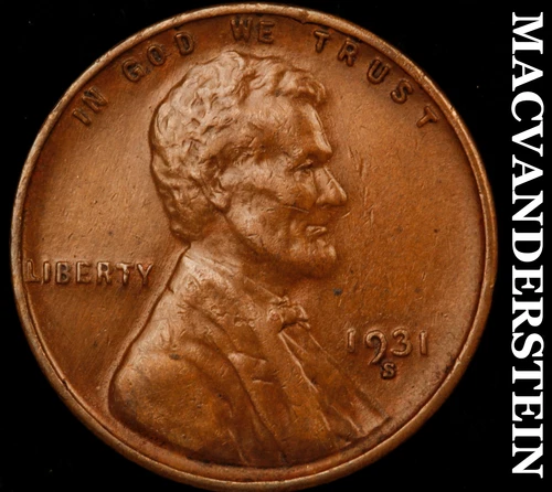1931-S Lincoln Wheat Cent-Extra Fine Scarce Key Date No Reserve #i1067