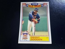 Dwight Gooden NY Mets 1986 Topps All-Star Game FADED RED BACK Oddball
