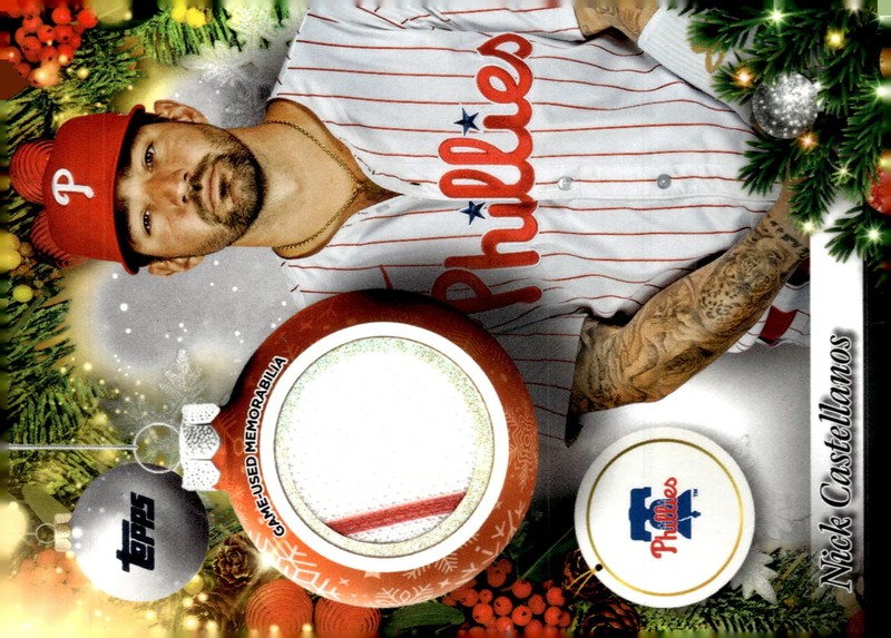 2025 Topps Holiday Mega Baseball Nick Castellanos #PR-NC Game-Used Memorabilia