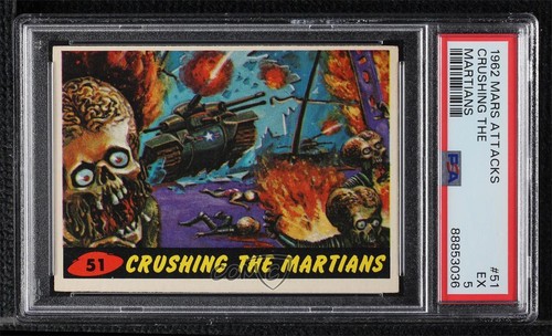 1962 Topps Mars Attacks #51 Crushing the Martians — PSA 5