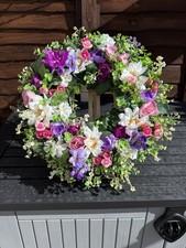 Artificial Floral Wreath Front Door Hanger for Home Decor