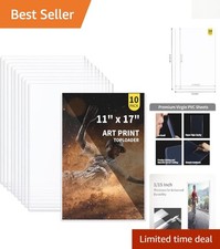 Versatile 11x17 Art Print Toploaders - 10-Pack Clear Holders for Collectibles