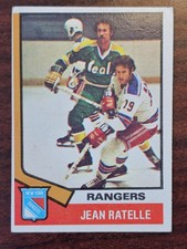 1974-75 Topps Jean Ratelle #145 New York Rangers NHL Hockey Card