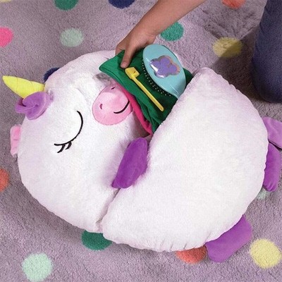 Schlafsack Einhorn Kuscheltierschlafsack Kinder Kissen Kinderschlafsack Camping-