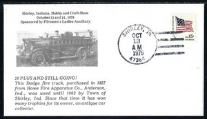 Fire / Event Cover depicting a 1927 Doge Fire Truck  