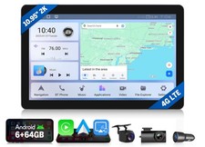 SD1X6S 10.95" 2K QLED 6+64 Android Car Stereo CarPlay GPS 4G 1 DIN Entertainment