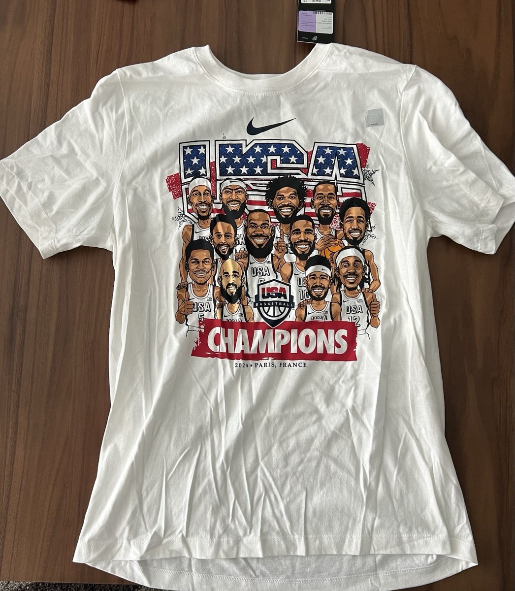 Men's 2XL 2024 Nike Team USA Basketball Olympics Champions Shirt