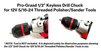 Pro-Graad Adapter for Orbital/DA & 12V Cordless Polisher Sander Tools with Inte