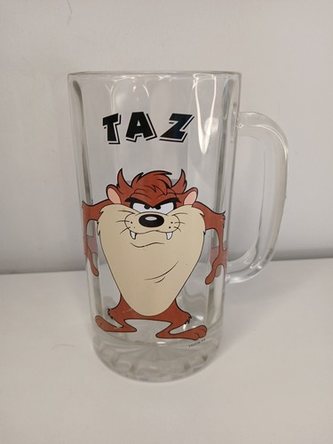 90s Vintage Taz Glass Mug Steiner - Official Warner Brothers Studio Store