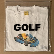 Golf Wang Flame Go Kart White T-Shirt XL Cherry Bomb 10th Anniversary IN HAND ✅