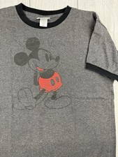 VGC VTG Mickey Mouse Ringer T-Shirt Disneyland Resort Made In USA Sz Small