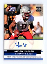 2022 Pro Set Draft #PSA-JW3 Jaylen Watson Autographs Blue RC