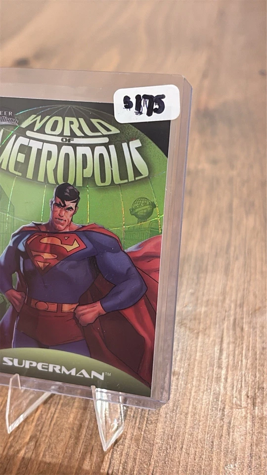 2025 Fleer Brilliants Superman World Of Metropolis SUPERMAN Kryptonian Green SSP - Image 2 of 4