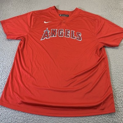 Nike Los Angeles Angels Shirt Jersey Mens XL Red Home Dri-Fit Baseball Team MLB