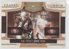 2009 Donruss Classics Classic Combos Silver 8/250 YA Tittle Steve Young HOF 0x5