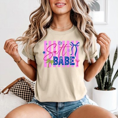 Salt Babe Damen T-Shirt Strand Urlaub Urlaub Geschenk für Sie
