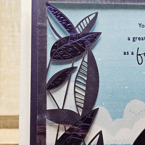American Greetings Father's Day Card Father Blue Sailboat Sea Leaves 3D - Picture 3 of 12