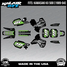 Graphics Kit for KAWASAKI KX500 KX 500 (1989-2004)  Rebel Series - Cyan
