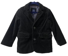 Gap Baby Boys Toddler Black Velvet Blazer Preppy Skull  Crossbones Lining Sz 4