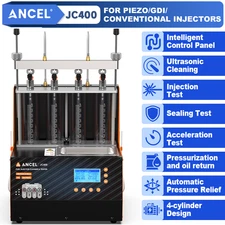 ANCEL JC400 Fuel Injector Cleaning Tester Machine MPI PFI Ultrasonic Cleaner US