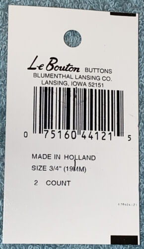 Le Bouton Buttons 3/4” 19mm Purple 4121 NOS - Picture 3 of 3