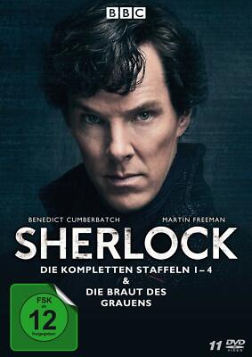 SHERLOCK-DIE KOMPLETTEN STAFFELN 1-4 - CUMBERBATCH,B. 11 DVD NEU