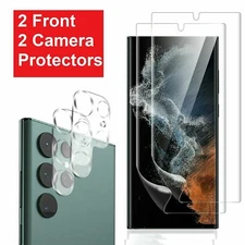 For Samsung Galaxy S25 S24 S23 S22Ultra Plus Hydrogel Full Screen Protector Lens