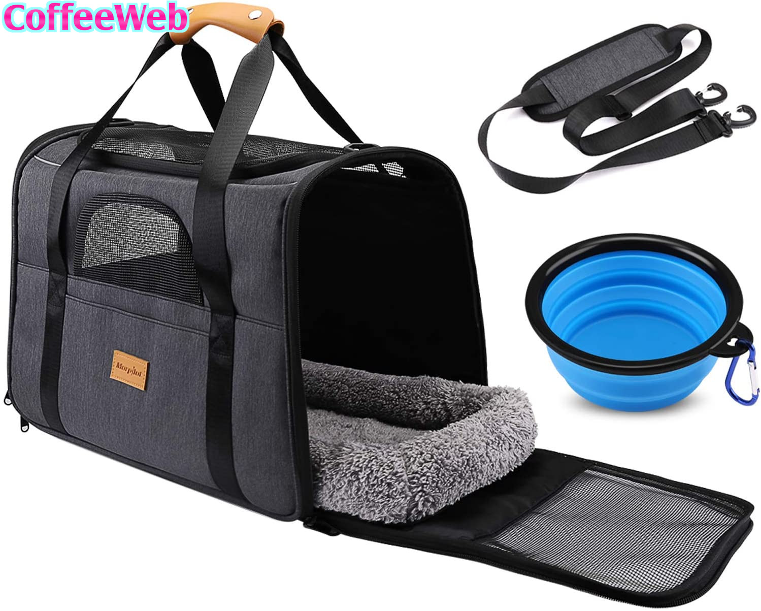 Trasportino per Cani e Gatti Morbido - Borsa Portatile da Viaggio Approvata