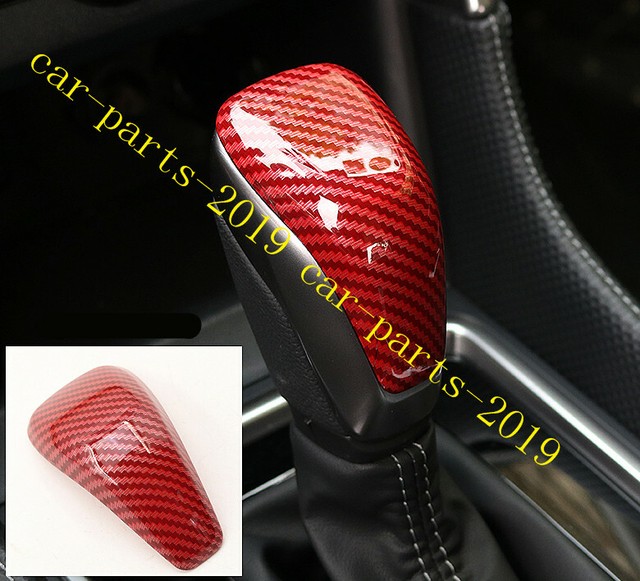Red Carbon Fiber Inner Gear Shift Knob Cover For Subaru XV/Crosstrek