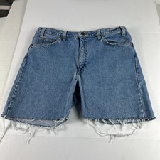 VTG 90s Levi's Jean Short Men 35 505 Blue Cut Off Denim Jorts Orange Tab Tag 38