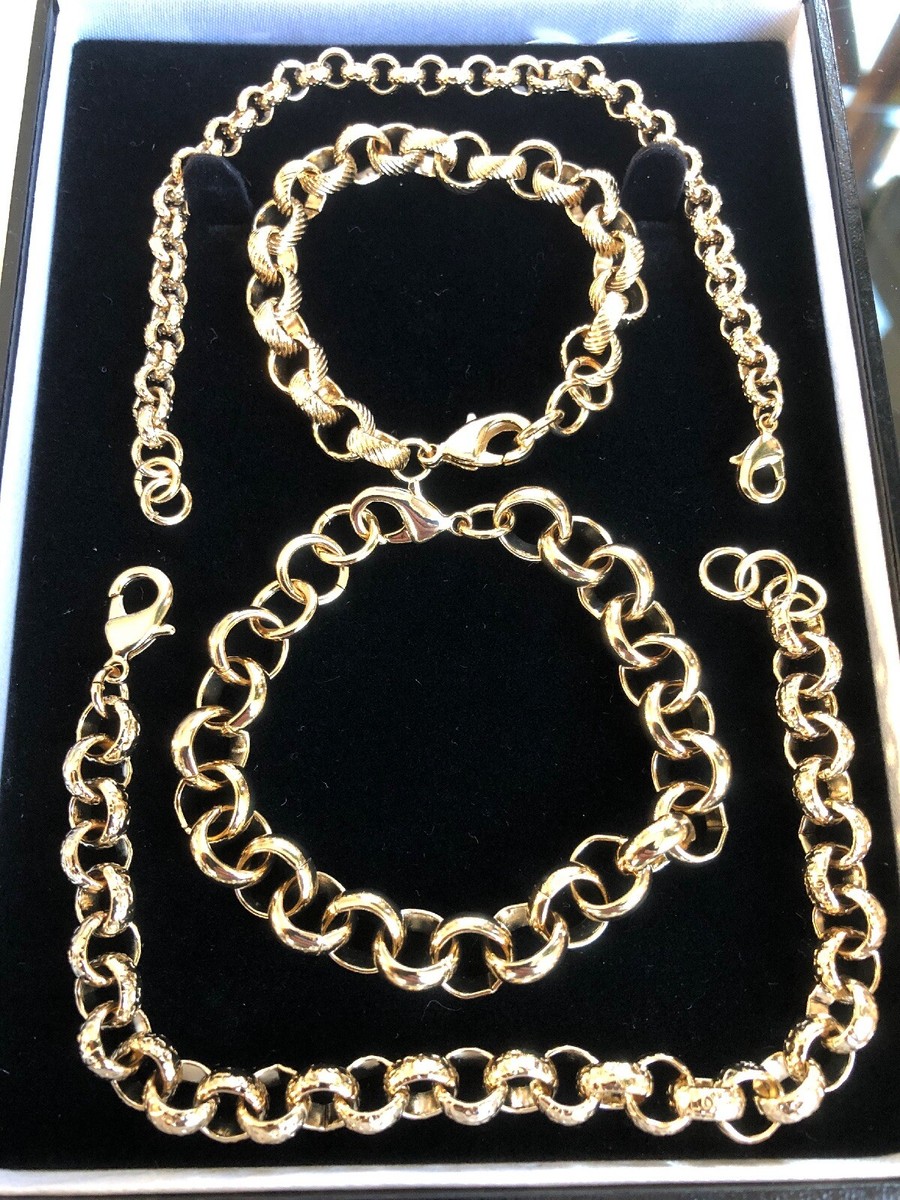 18k Gold filled Childs Baby Belcher Bracelet Chain Necklace,Boys