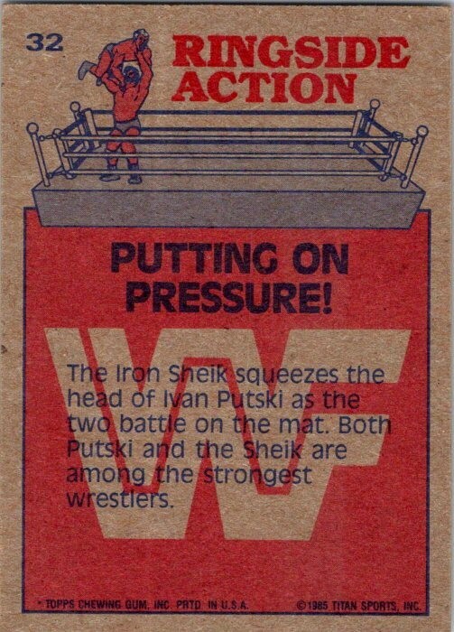 1985 Topps Titan Sports WWF Putting On Pressure 32 See Scan eBay
