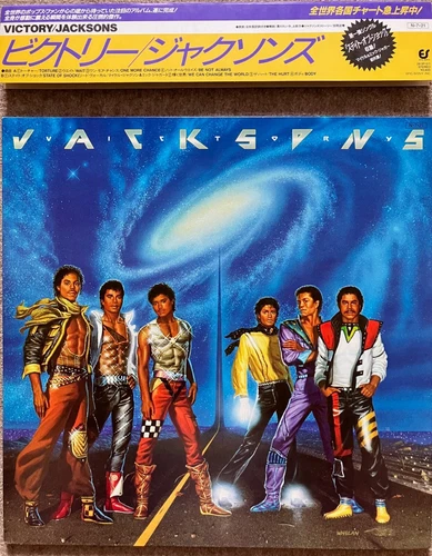 Jacksons (Michael Jackson) Victory  1984 10pBOOK 1st Epic LP OBI JAPAN M Vinyl 美