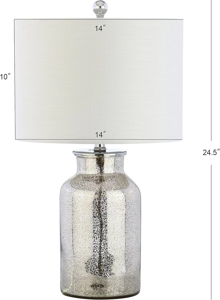 JYL1084A Esmee 24.5" Vidrio Mercurio LED Lámpara de Mesa Contemporánea Camas de Transición Foto 3 de 4