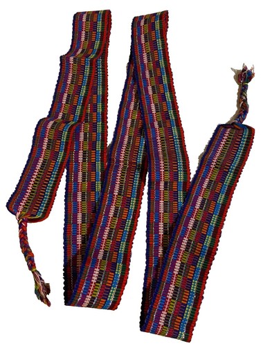 【m】ハンドメイド Artisan-Made Hand Embroidered Sash Belt Made in Mexico One size 82