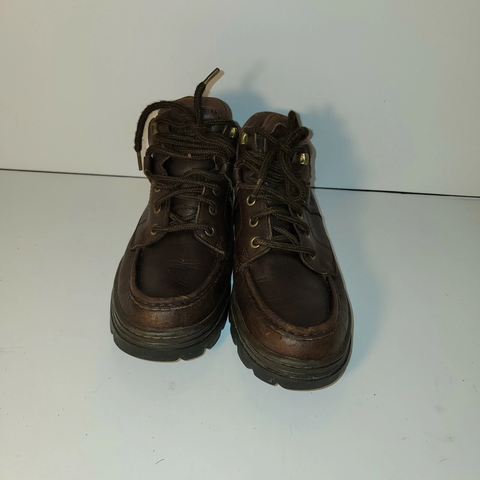 Timberland stivali chukka da donna taglia 8 5 impermeabili in pelle marrone escursionismo 12362 vintage
