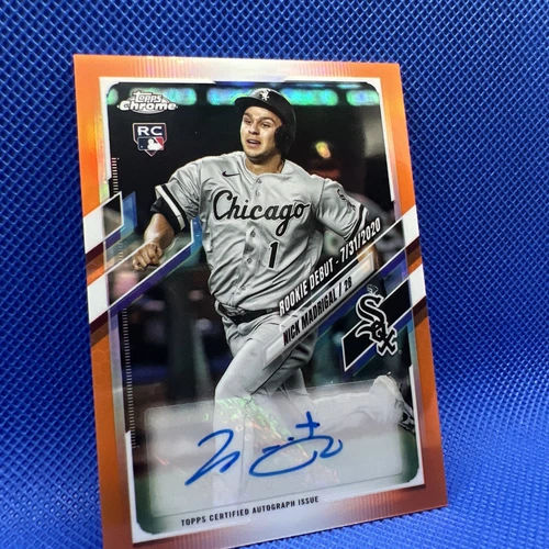 2021 Topps Chrome Update NICK MADRIGAL Orange Auto Rc SP Rookie Autograph /25
