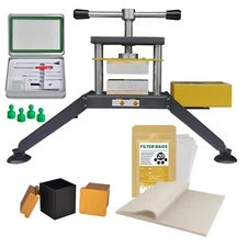 2.5T Heat Press with Full Set of Accessories, 5"x3" Plates, Twist Style