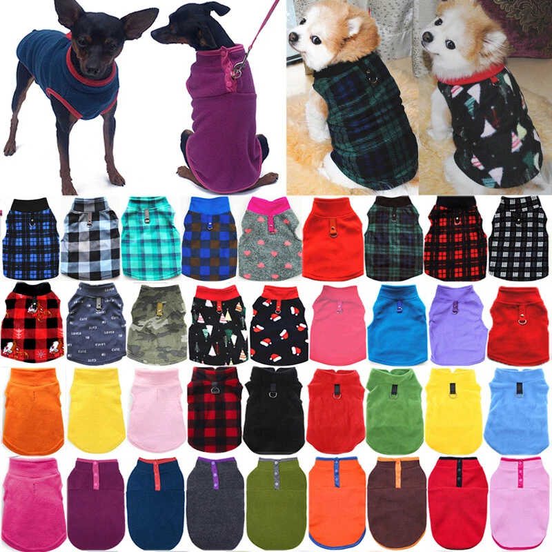 Warm Winter Dog Clothes Soft Fleece Dog Jacket Pet Coat Sweater Puppy CatJumper↟ - Image 3 of 4
