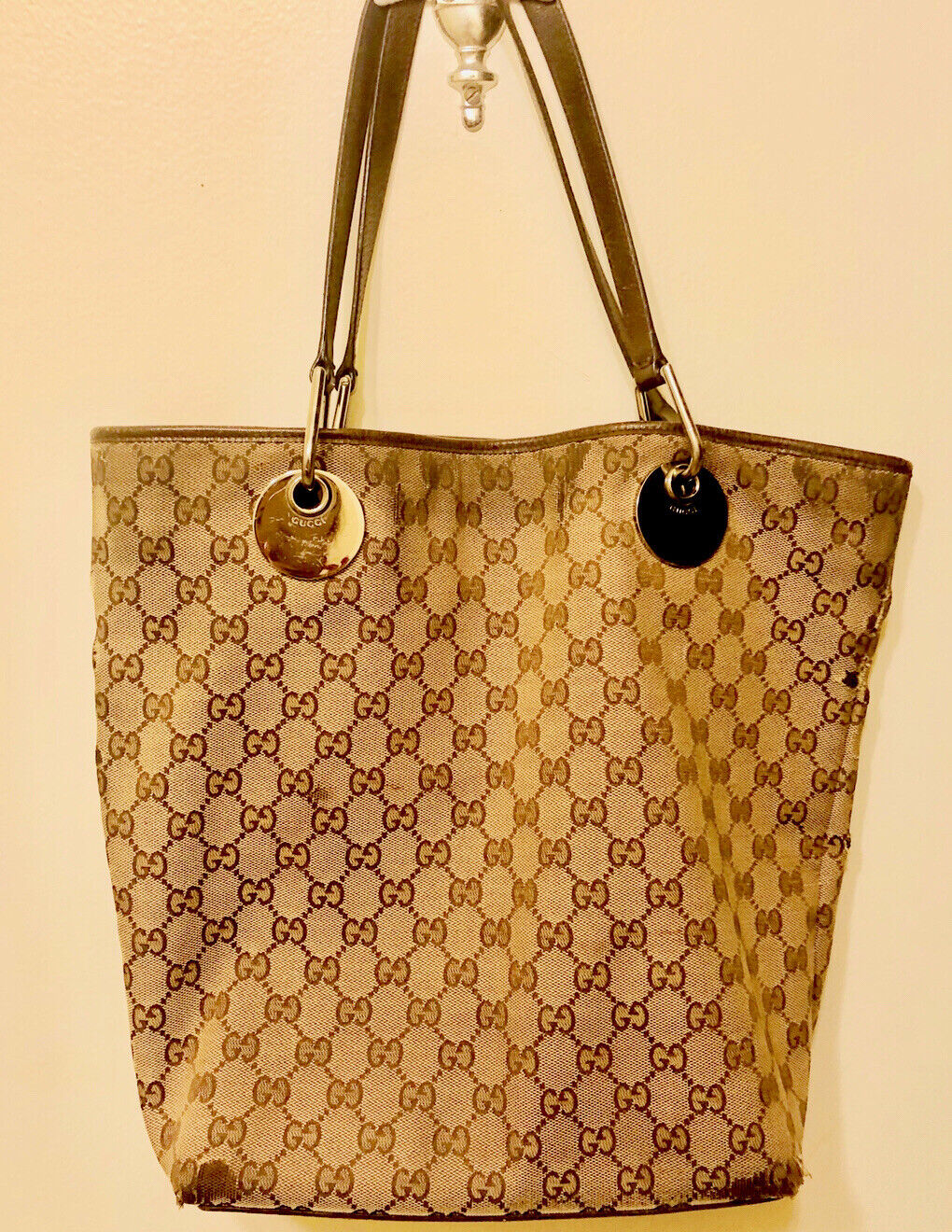 Authentic Gucci Eclipse GG Monogram Tote Bag