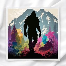 Bigfoot Fabric Panel for Quilting Sewing Crafting Quilt Block Square BF749692