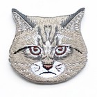 New ListingBrooch Pin Embroidery Lifelike Cute Siberian Forest Cat Gray Light Weight Unique
