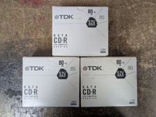 TDK Data CD-R 80 Min 700MB 3 Boxes 30 CD's 40x Compatible Writable Surface NIB